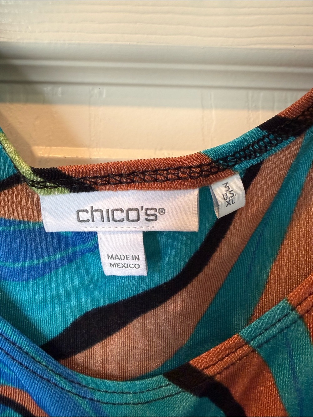 # Chico’s Travelers Colorful Tropical Print Sleeveless Maxi Dress (Sz 3 = XL) - Picture 2 of 8